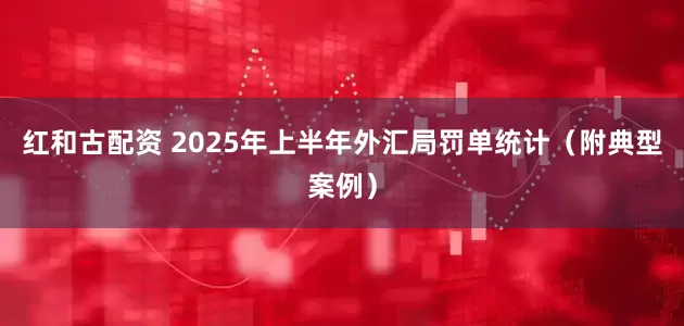红和古配资 2025年上半年外汇局罚单统计（附典型案例）